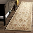 thumbnail image 1 of SAFAVIEH Antiquity Bernadette Floral Bordered Wool Runner Rug, Grey Beige/Sage, 2'3" x 12', 1 of 8