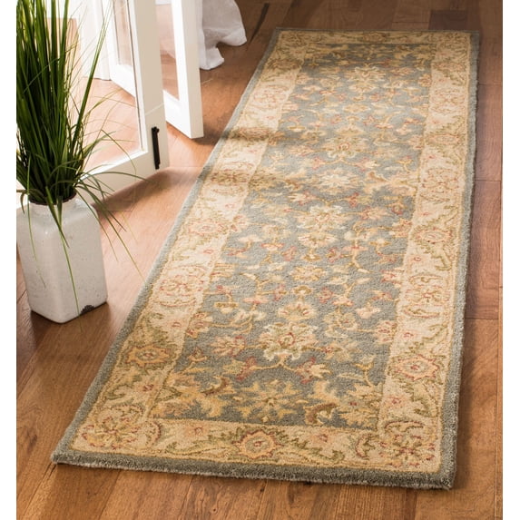 SAFAVIEH Antiquity Bethanie Traditional Wool Runner Rug, Blue/Beige, 2'3" x 20'