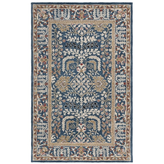 SAFAVIEH Antiquity Caelestinus Oriental Wool Area Rug, Dark Blue/Multi, 5' x 8'