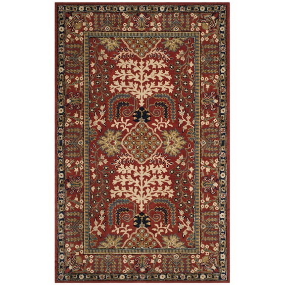 SAFAVIEH Antiquity Caelestinus Oriental Wool Area Rug, Red/Multi, 5' x 8'