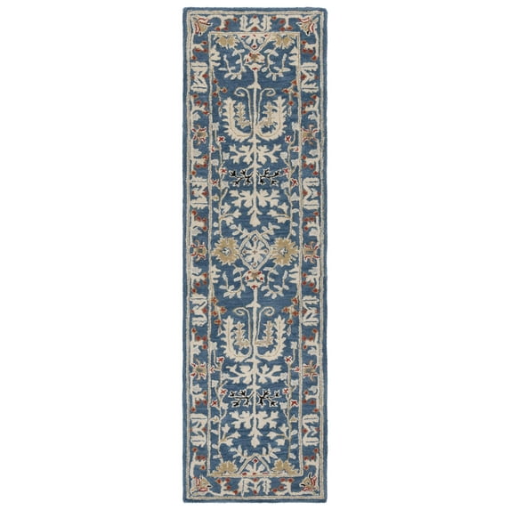 SAFAVIEH Antiquity Caelestinus Oriental Wool Runner Rug, Dark Blue/Multi, 2'3" x 12'