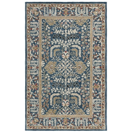 SAFAVIEH Antiquity Caelestinus Oriental Wool Area Rug, Dark Blue/Multi, 6' x 9'