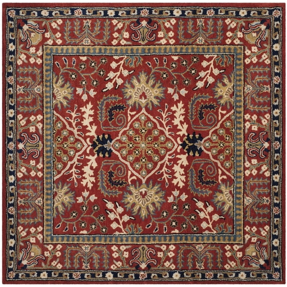 SAFAVIEH Antiquity Caelestinus Oriental Wool Area Rug, Red/Multi, 6' x 6' Square