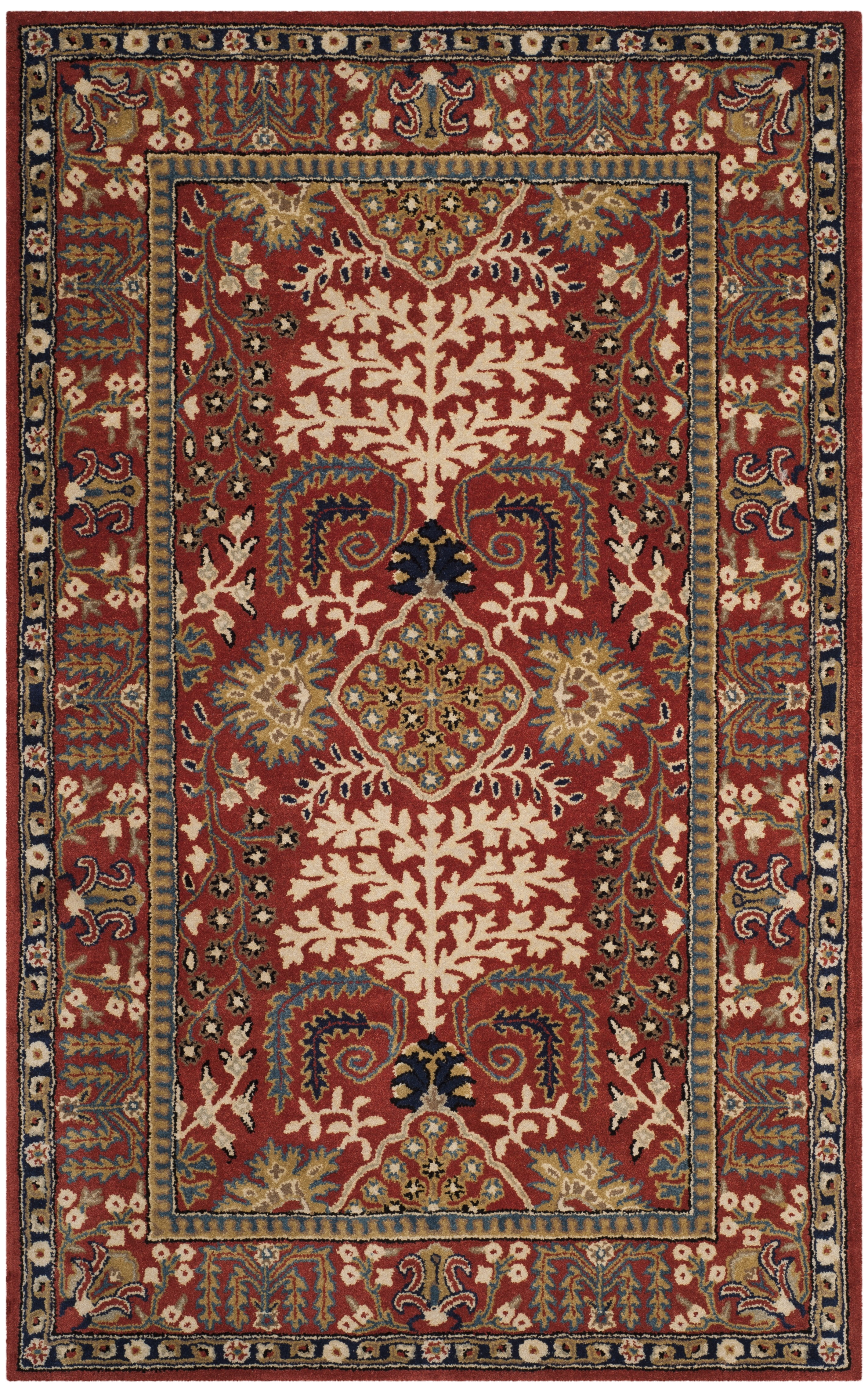 SAFAVIEH Antiquity Caelestinus Oriental Wool Area Rug, Red/Multi, 6' x 9'