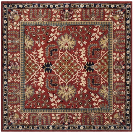 SAFAVIEH Antiquity Caelestinus Oriental Wool Area Rug, Red/Multi, 8' x 8' Square