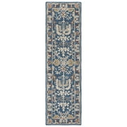 SAFAVIEH Antiquity Caelestinus Oriental Wool Runner Rug, Dark Blue/Multi, 2'3" x 14'