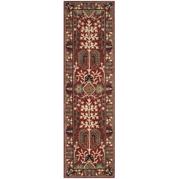 SAFAVIEH Antiquity Caelestinus Oriental Wool Runner Rug, Red/Multi, 2'3" x 12'