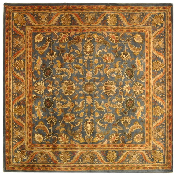 SAFAVIEH Antiquity Carmella Oriental Wool Area Rug, Blue/Gold, 8' x 8' Square