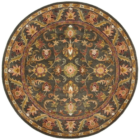 SAFAVIEH Antiquity Carmella Oriental Wool Area Rug, Green/Gold, 6' x 6' Round