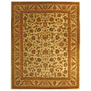 SAFAVIEH Antiquity Carmella Floral Bordered Wool Area Rug, Gold, 2' x 3'