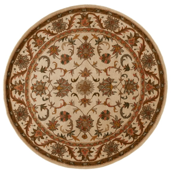 SAFAVIEH Antiquity Carmella Oriental Wool Area Rug, Gold, 3'6" x 3'6" Round