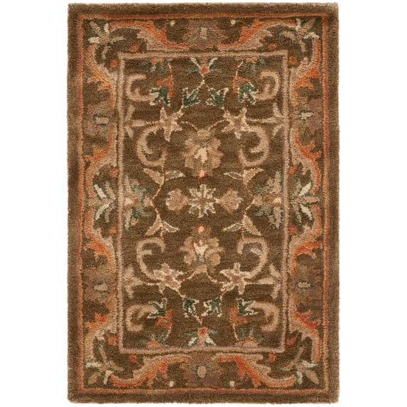 SAFAVIEH Antiquity Carmella Oriental Wool Area Rug, Olive/Gold, 2' x 3'