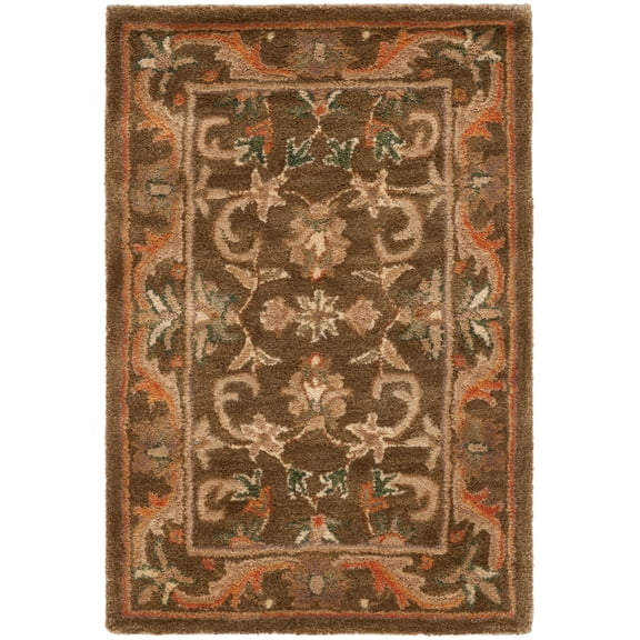 SAFAVIEH Antiquity Carmella Oriental Wool Area Rug, Olive/Gold, 2' x 3'