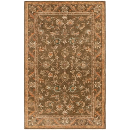 SAFAVIEH Antiquity Carmella Oriental Wool Area Rug, Olive/Gold, 5' x 8'