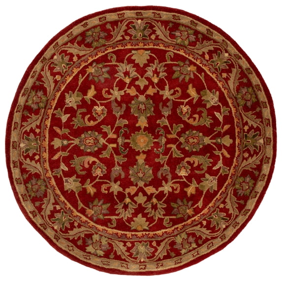 SAFAVIEH Antiquity Carmella Oriental Wool Area Rug, Red, 6' x 6' Round