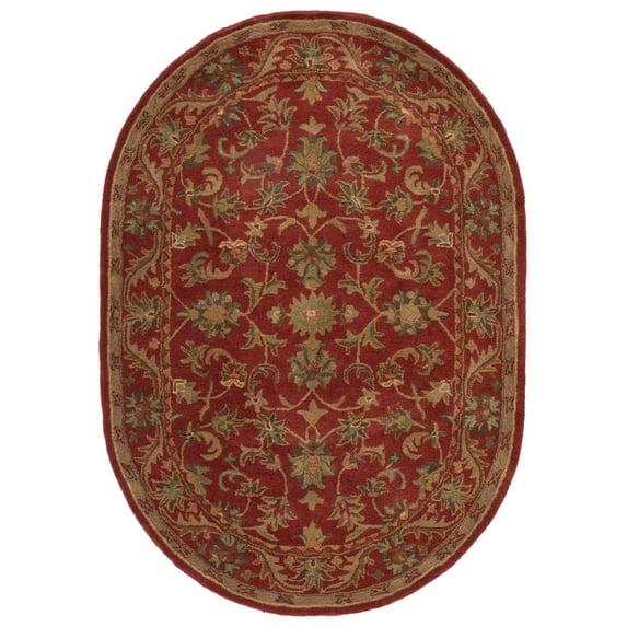 SAFAVIEH Antiquity Carmella Oriental Wool Area Rug, Red, 7'6" x 9'6" Oval