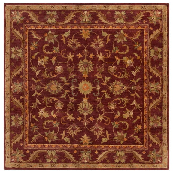 SAFAVIEH Antiquity Carmella Oriental Wool Area Rug, Wine/Gold, 8' x 8' Square