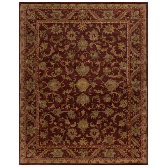 SAFAVIEH Antiquity Carmella Oriental Wool Area Rug, Wine/Gold, 9'6" x 13'6"
