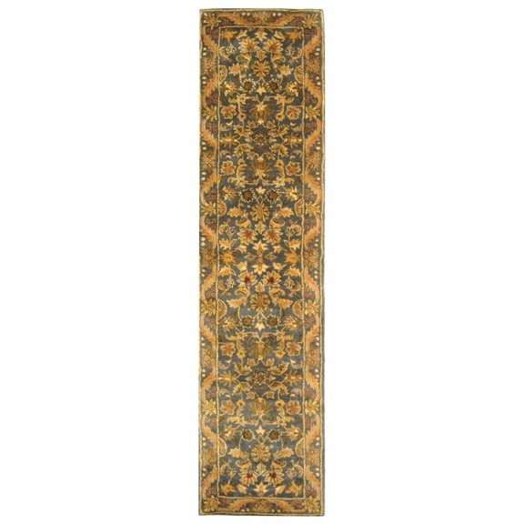 SAFAVIEH Antiquity Carmella Oriental Wool Runner Rug, Blue/Gold, 2'3" x 12'