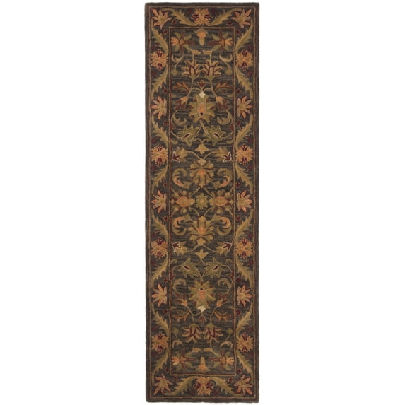 SAFAVIEH Antiquity Carmella Oriental Wool Runner Rug, Green/Gold, 2'3" x 12'