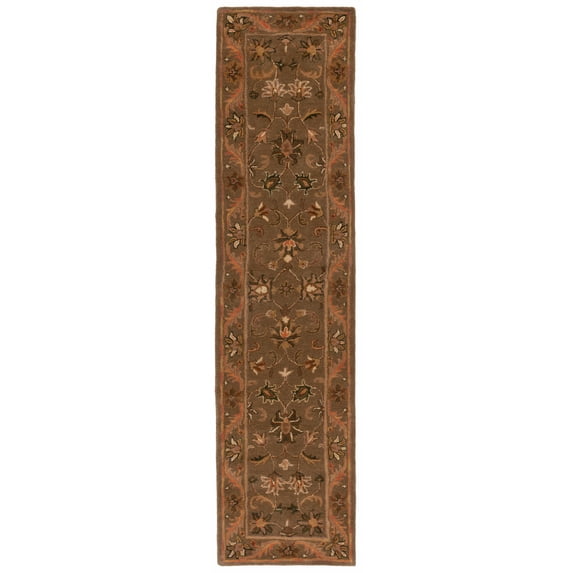 SAFAVIEH Antiquity Carmella Oriental Wool Runner Rug, Olive/Gold, 2'3" x 16'