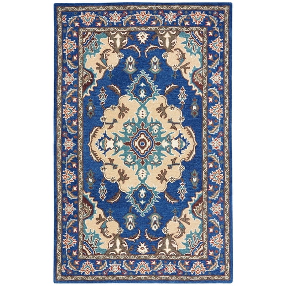 SAFAVIEH Antiquity Christopher Oriental Area Rug, Blue/Ivory, 5' x 8'