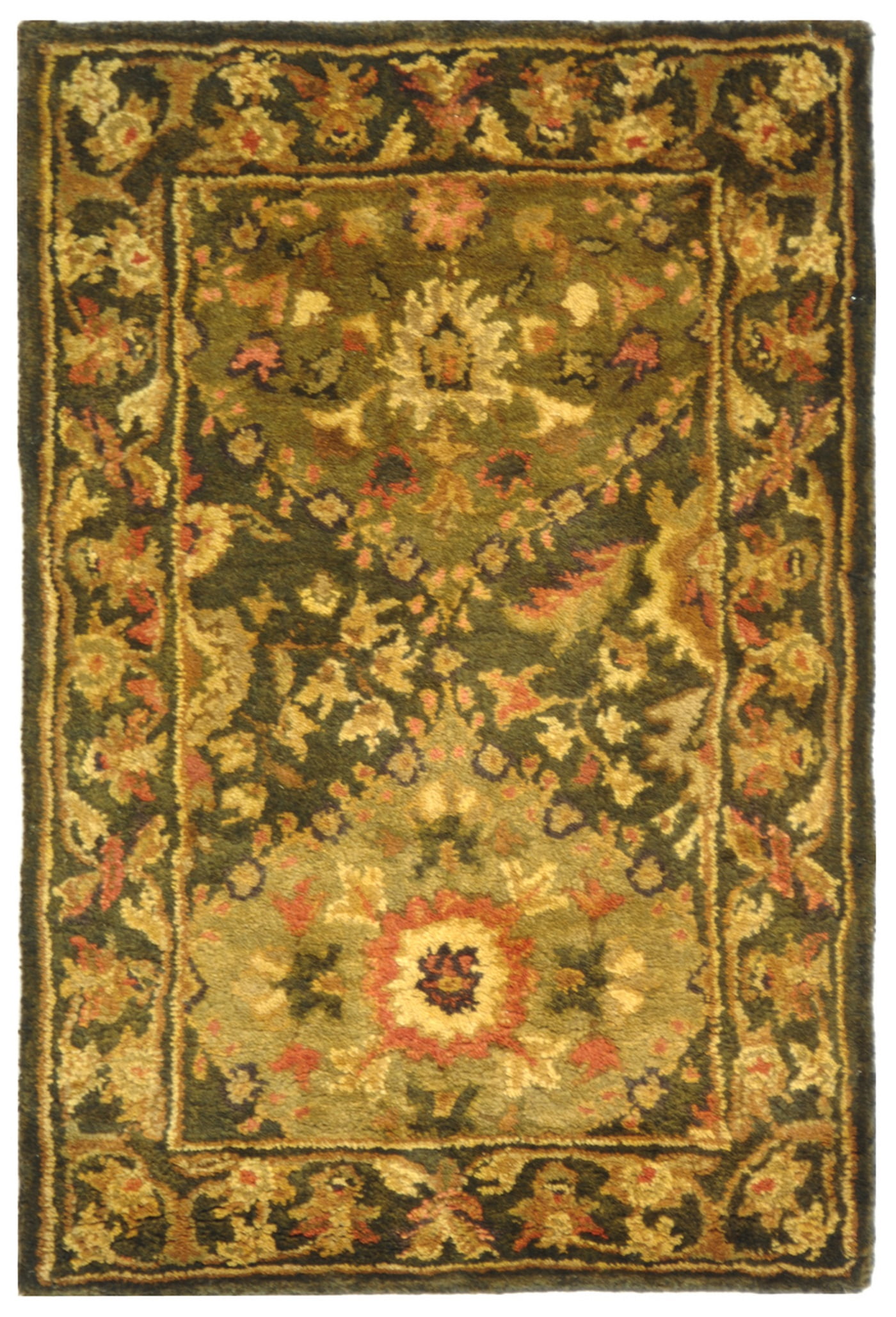 Olive Hand-Tufted Wool Persian Style Area Rug 2'3" x 4'