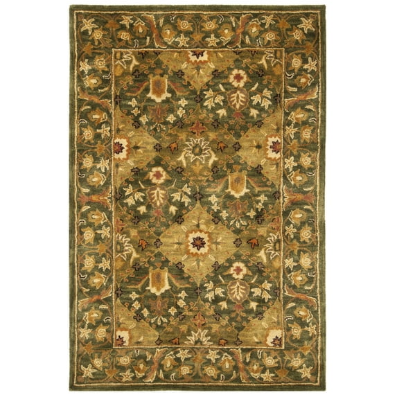SAFAVIEH Antiquity Clarisse Oriental Wool Area Rug, Olive, 4' x 6'