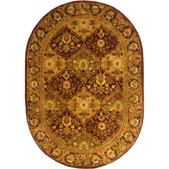 SAFAVIEH Antiquity Clarisse Oriental Wool Area Rug, Wine, 7'6" x 9'6" Oval
