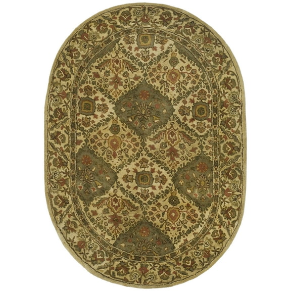 SAFAVIEH Antiquity Clarisse Oriental Wool Area Rug, Beige, 7'6" x 9'6" Oval
