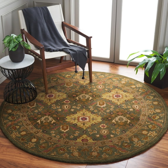 Safavieh Antiquity Clarisse Oriental Wool Area Rug, Olive, 8' x 8' Round