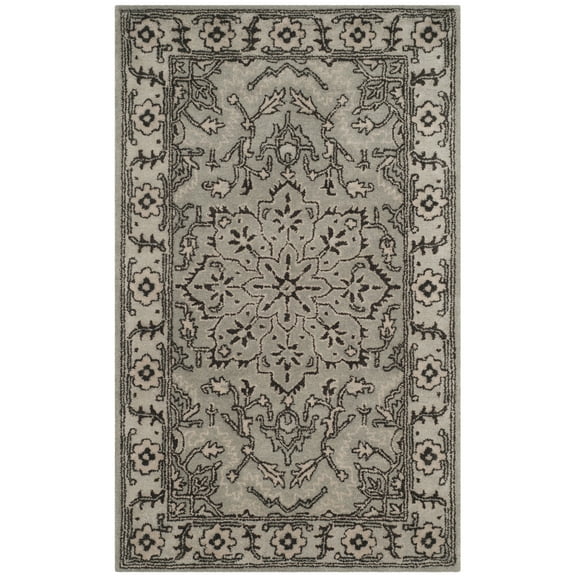 SAFAVIEH Antiquity Conway Oriental Wool Area Rug, Gray/Beige, 2' x 3'