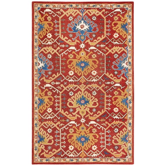 SAFAVIEH Antiquity Craig Oriental Area Rug, Red/Yellow, 3' x 5'