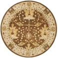thumbnail image 1 of SAFAVIEH Antiquity Derbhile Traditional Bordered Wool Area Rug, Brown/Beige, 6' x 6' Round, 1 of 8