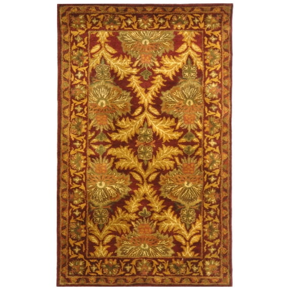 SAFAVIEH Antiquity Diarmait Oriental Wool Area Rug, Wine/Gold, 3' x 5'