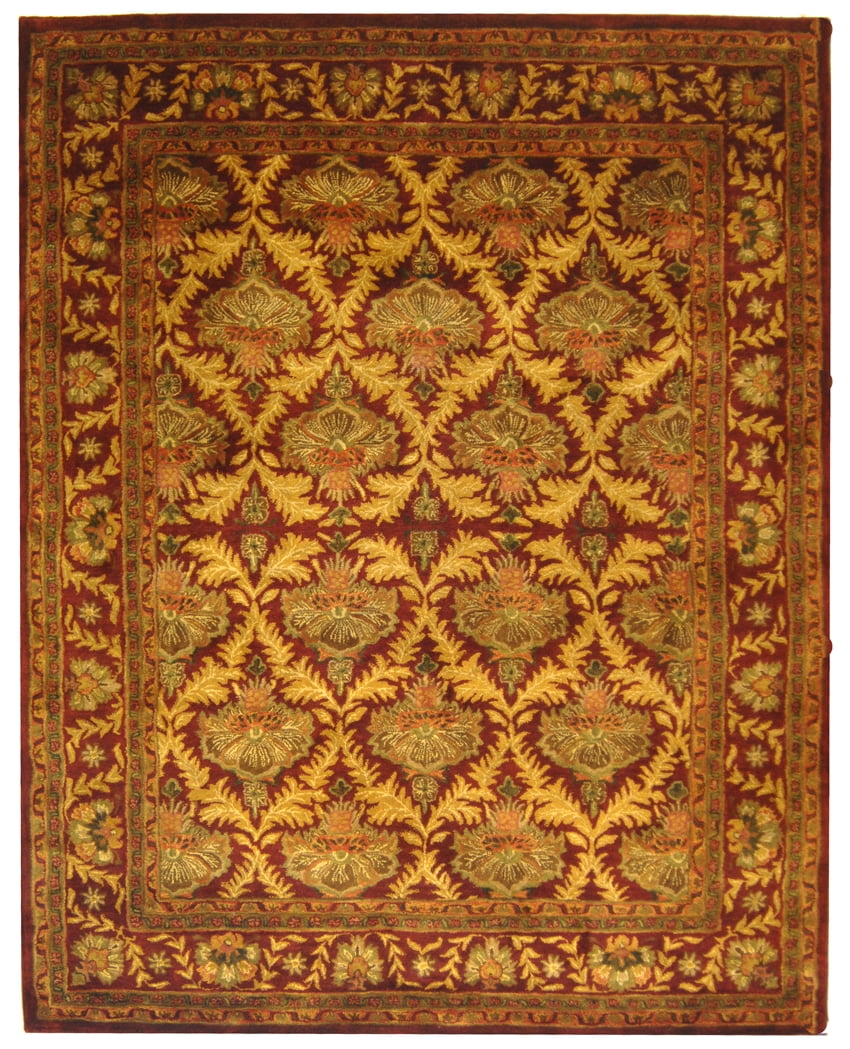 SAFAVIEH Antiquity Diarmait Oriental Wool Area Rug, Wine/Gold, 9'6" x 13'6"