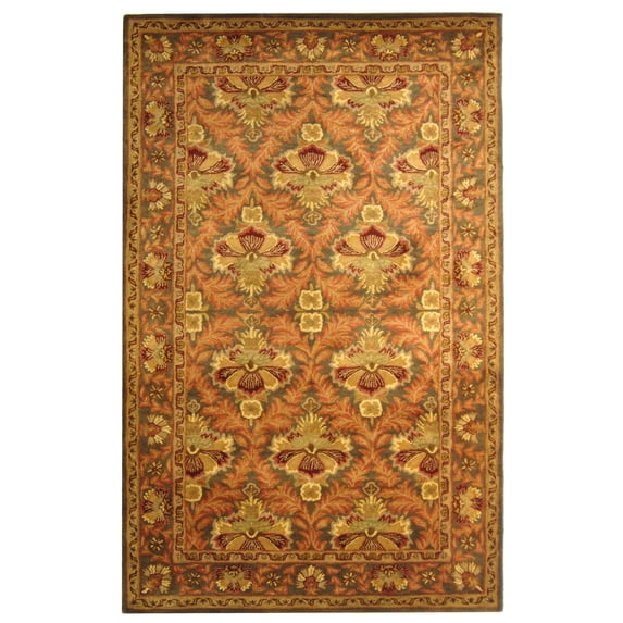 SAFAVIEH Antiquity Diarmait Oriental Wool Area Rug, Sage/Gold, 5' x 8'