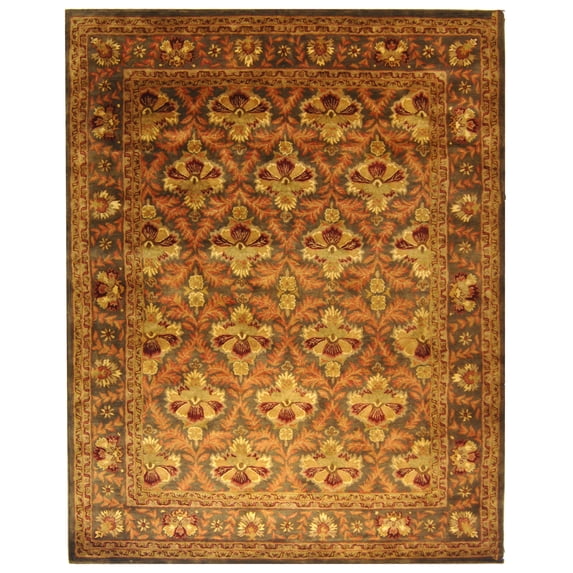 SAFAVIEH Antiquity Diarmait Oriental Wool Area Rug, Sage/Gold, 7'6" x 9'6"