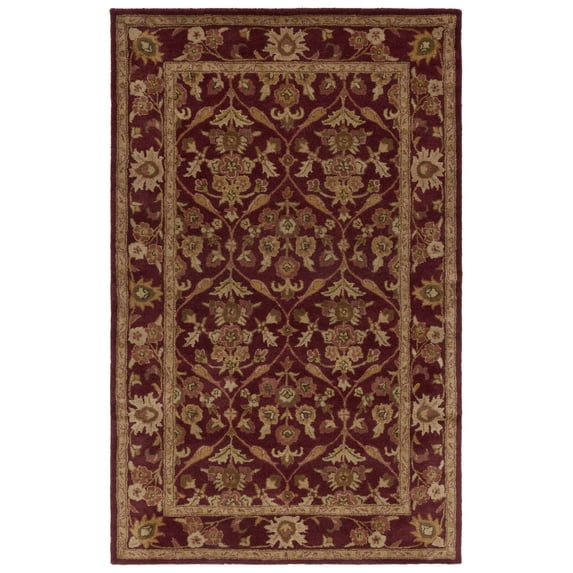 SAFAVIEH Antiquity Francine Oriental Wool Area Rug, Wine/Gold, 6' x 9'