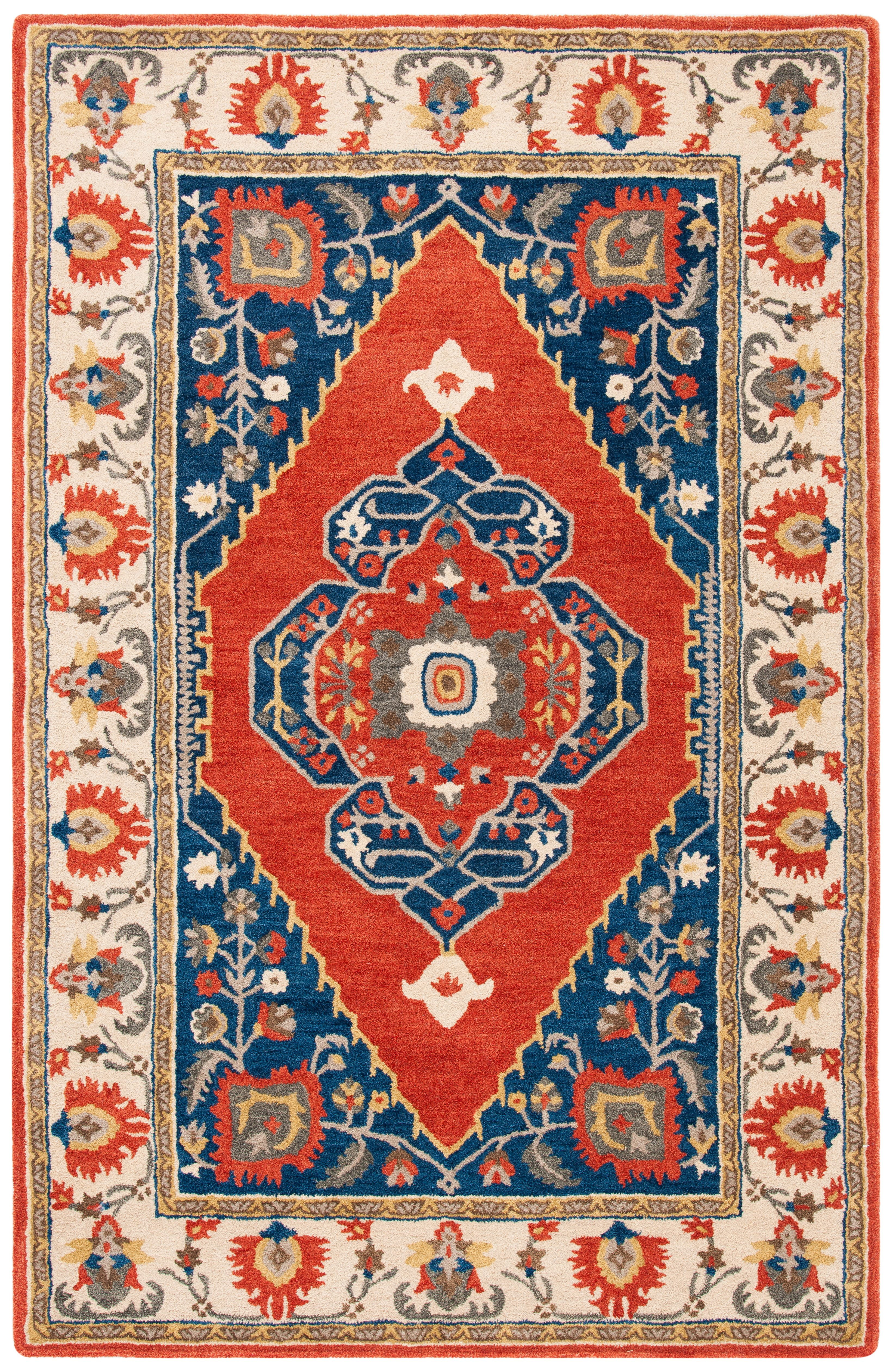 Heirloom Ivory Wool 6' x 9' Hand-Tufted Rectangular Rug