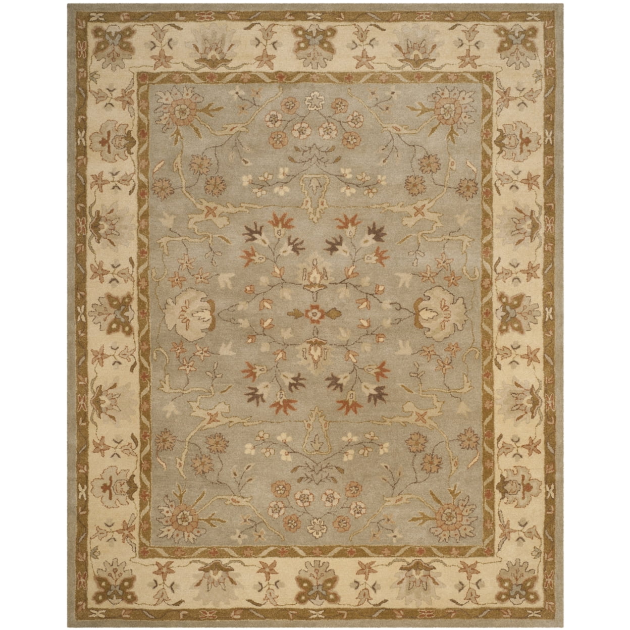 Handmade Light Gray Wool Persian Area Rug 3' x 5'