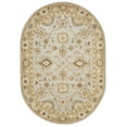 thumbnail image 1 of SAFAVIEH Antiquity Ingram Traditional Bordered Wool Area Rug, Light Blue/Sage, 4'6" x 6'6" Oval, 1 of 9