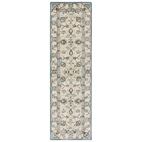 SAFAVIEH Antiquity Jaki Oriental Wool Runner Rug, Peacock/Blue, 2'3" x 12'