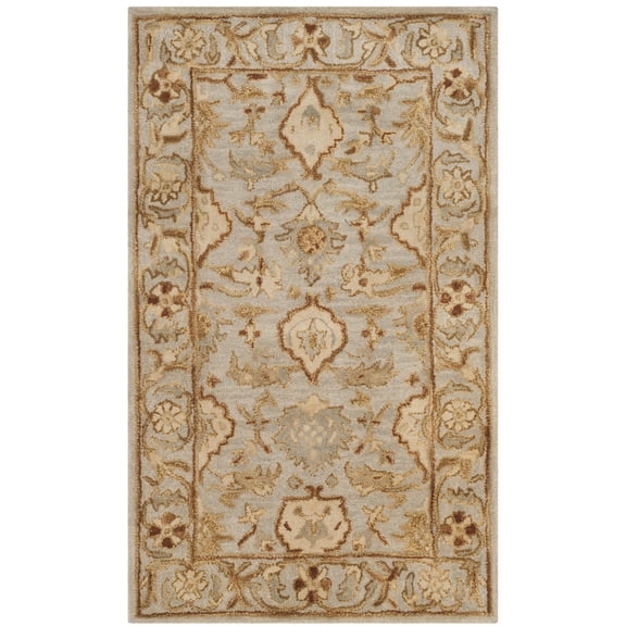SAFAVIEH Antiquity Joandra Oriental Wool Area Rug, Light Gray, 4' x 6'