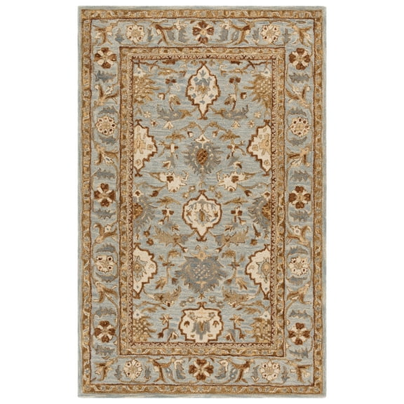 SAFAVIEH Antiquity Joandra Oriental Wool Area Rug, Light Gray, 5' x 8'