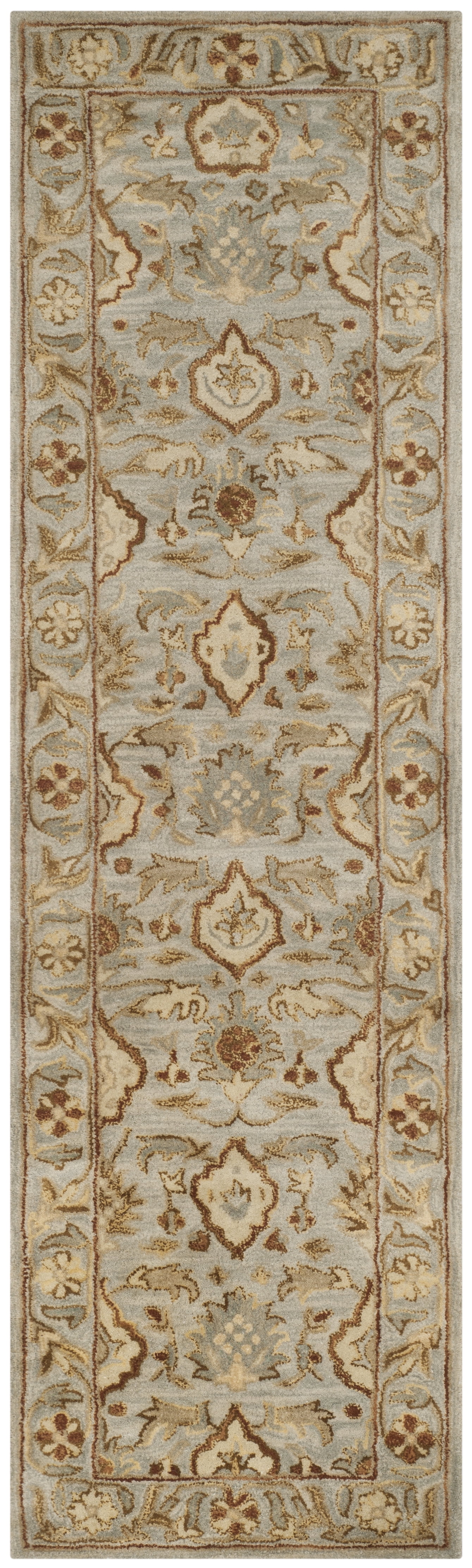 Handmade Gray Wool Tufted Persian Runner Rug