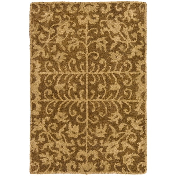 SAFAVIEH Antiquity Katelynn Geometric Wool Area Rug, Gold/Beige, 2' x 3'
