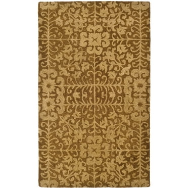 SAFAVIEH Antiquity Katelynn Geometric Wool Area Rug, Gold/Beige, 3' x 5'