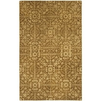 SAFAVIEH Antiquity Katelynn Geometric Wool Area Rug, Gold/Beige, 5' x 8'