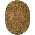thumbnail image 1 of SAFAVIEH Antiquity Katelynn Geometric Wool Area Rug, Gold/Beige, 7'6" x 9'6" Oval, 1 of 10